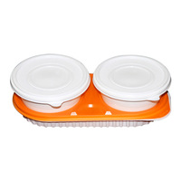Boîte à lunch jetable en plastique avec couvercle, épaissie et étanche, pour la préparation des repas et la restauration rapide
