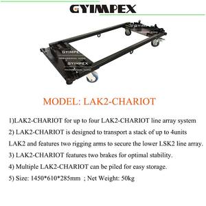 Sistema de sonido profesional con altavoces LAK2-CHARIOT, sistema line array activo con alimentación, doble altavoz de 12 pulgadas y 3 vías, con ruedas. - Product Image 4