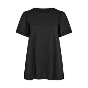 Oferta de Verano: Blusa de Manga Corta para Mujer, Corte Holgado, Estilo Casual, Diseño con Volantes en los Puños, Tela Suave, Múltiples Colores, Proveedor OEM - Product Image 1