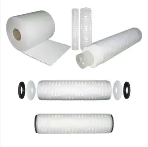 High Quality 10 Inch 20 Inch PP Pleated PES Filter With 0.1 0.2 1 Micron Filter Element pp pleated membrane cartridge