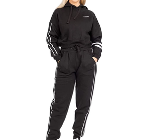 ชุดวอร์ม2025มีฮู้ดสำหรับผู้หญิงชุดวิ่งออกงานคอตตอนแบบกำหนดเองได้ - Product Image 5