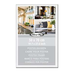 Modern White Plastic <b>Poster</b> Frame Custom Size 50 X 70 cm PS Material with Magnet Metal Type for Wall Hanging and Gift - Product Image 2