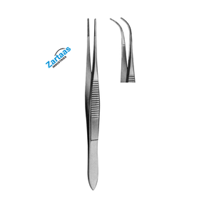 Pinzas de IRIS Graefe de acero inoxidable de alta calidad, fabricante y exportador de instrumentos quirúrgicos curvos de 10cm - Product Image 1