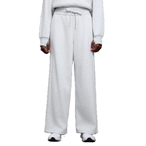 Women's Streetwear Fleece Sweatpants <b>Jogger</b> Set High-Waist Flared <b>Joggers</b> with <b>Polyester</b>/Cotton Material Loose Fit Full-Length - Product Image 3