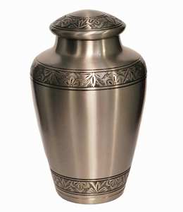 Elegante urna de cremación con diseño floral, recuerdo conmemorativo decorativo y funcional para cenizas humanas - Product Image 1