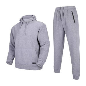 Conjunto Deportivo Ligero de Dos Piezas para Hombre, Informal, para Invierno, 100% Algodón, Chaqueta Cortavientos con Capucha y Pantalones - Product Image 1