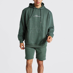 <b>Cheap</b> Price Winter Plus Size Solid Men Hoodie & Shorts Set 100% Cotton Eco-Friendly Casual Wear - Product Image 1