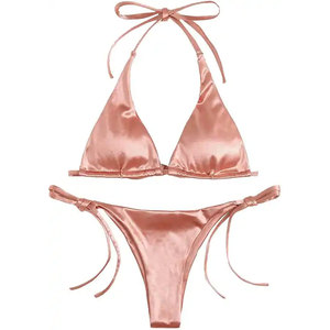 Ensemble de micro-bikini en coton biologique 100% doux et soyeux, tendance du moment, respirant, écologique, maillot de bain sexy, maillot de bain 2 pièces - Product Image 3