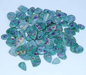 Beau rubis naturel en Fuchsite pierre précieuse en vrac Cabochon pierre précieuse en gros Lot mélange forme pierre précieuse naturelle pour la fabrication de bijoux - Product Image 5