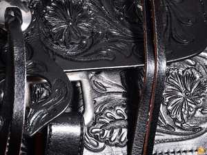 Sillín de caballo Sillín de cuero americano más vendido Sillín de caballo inglés occidental para asiento de carreras profesional de caballos - Product Image 3