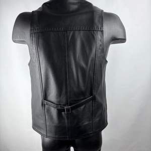 Chaleco de Cuero para Hombre, Diseño Nuevo, al por Mayor, Personalizable con Impresión, Chaqueta de Motociclista con Cremallera, Ropa de Abrigo de Invierno, OEM - Product Image 3