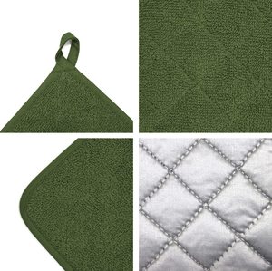 Tampons chauffants pour cuisine avec boucle suspendue, support de casserole à carreaux Happy Holiday pour four, maniques lavables pour la cuisson OEM - Product Image 3