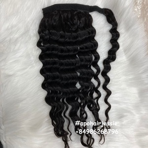 Extensions de cheveux 100% naturels, queue de cheval, ondulées, avec cordon de serrage - Product Image 5