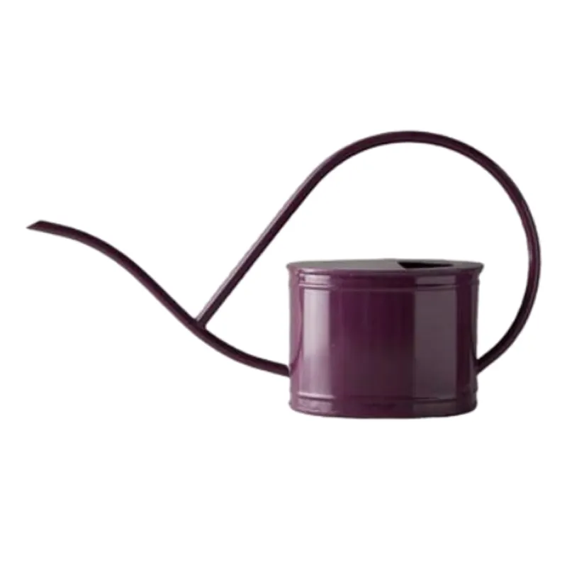 Iron Round Watering Can Purple Colour with Stylish Look Handle Elegant Water Cans Smart Sprinkler Gardening Accessory Decorative