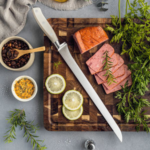 Couteau à jambon Grandsharp de 11,5 pouces en acier inoxydable à haute teneur en carbone, couteau de cuisine pour désosser la viande, couteau de chef pour couper la viande avec manche en ABS - Product Image 4