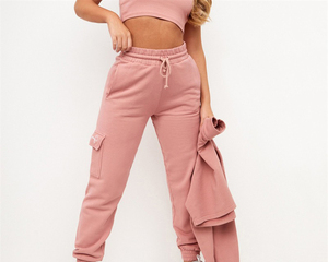 Pantalones de chándal Cargo de estilo informal ligero para mujer servicio OEM de alta calidad al por mayor pantalones de chándal Cargo de diseño personalizado para mujer - Product Image 2