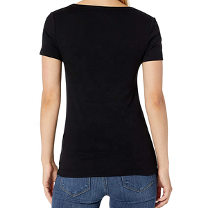T-shirt d'hiver pour femme 100 % coton, coupe ajustée, col montant, en tissu laineux écologique, 220g, manches longues, brodé, nouveau design 2026 - Product Image 3
