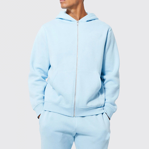 Survêtement à fermeture éclair à manches longues sur mesure très demandé, coupe régulière, coton-polyester, unisexe, fermeture éclair pour homme - Product Image 3