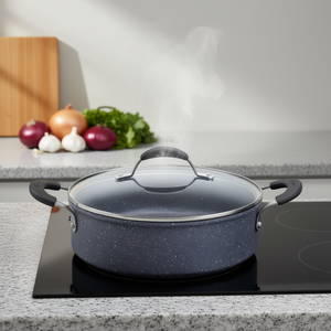 Sartén Antiadherente de Aluminio TEMPRA MINERAL Gris 012163031826 con Tapa de 26 cm para Sartenes de Aluminio Lagostina - Product Image 3