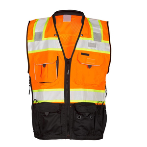 New Style High Visibility <b>Reflective</b> Safety Vest ANSI Class 1 Waterproof LED Flash Customized Logo Workwear - Product Image 6