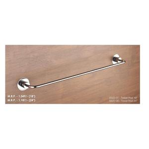 Porte-serviettes en métal durable, options 18 pouces et 24 pouces, finition argent poli, résistant à la rouille, support mural pour salle de bain et cuisine, organisateur - Product Image 2