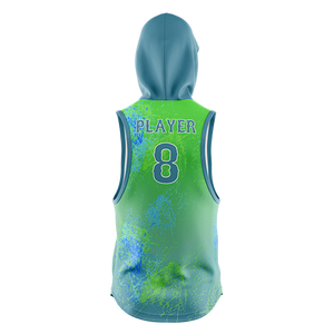 Sudadera con capucha gráfica de talla grande para hombre al por mayor de OEM, sudadera de invierno bordada con forro polar cónico ajustado de manga larga - Product Image 4