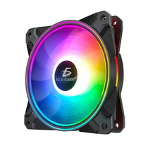 Kipas CPU RGB LED 120mm Senyap untuk Gamer dengan Konektor 4pin, Aliran Udara 37.8CFM, Kecepatan Maksimum 1200 RPM untuk Heatsink Casing Komputer
