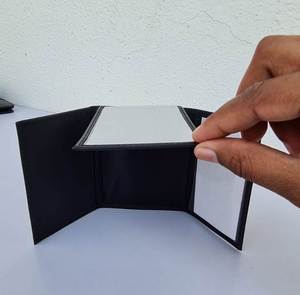 Haute qualité en cuir véritable mince Mini portefeuille mince carte de crédit/débit permis de conduire support de coffre-fort technologie de blocage RFID - Product Image 3