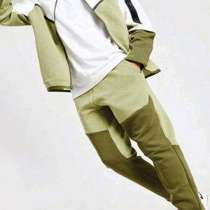 Custom Brand Logo 69% Cotton 31% Polyester <b>Green</b> Boys Tech Fleece <b>Tracksuit</b> Full Zip Hoodie Joggers Sweatpants Sweatsuit - Product Image 6