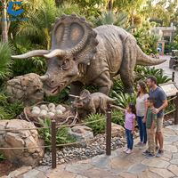 Grand Spinosaurus animatronique réaliste pour l'extérieur, avec mouvements et sons, pour les attractions aquatiques préhistoriques