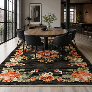 Netline Home Moonlit Heritage Dark Grey Washable <b>Rug</b> - Product Image 3