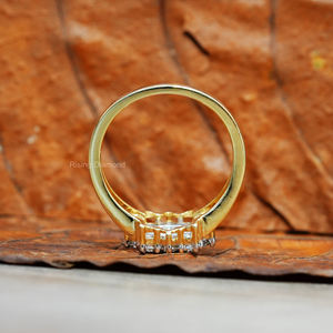 0,56 CTW Anillo de compromiso de diamante cultivado en laboratorio de corte redondo Juego de ilusión de vástago dividido Anillo de diamante CVD Certificado IGI - Product Image 6