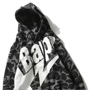 Sweat à capuche pour homme en coton thermique surdimensionné personnalisé, écologique, de haute qualité, lavage vierge - Product Image 3