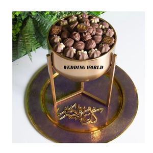 Cuenco de chocolate de metal con diseño de hojas, cuenco dulce decorativo de alta calidad, cuenco de Chocolate de colección Ramadán más vendido - Product Image 5