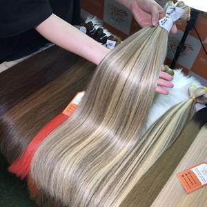 Producto caliente 6-34 pulgadas Trama Extensiones de cabello humano recto Paquetes de Peluca de color resaltado - Product Image 2