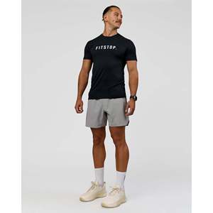 เสื้อยืด Fitstop AeroFLX+ ทรงเข้ารูปไร้ตะเข็บ สีดำ ผลิตจากผ้าฝ้ายพรีเมียมผสมใยไผ่ - Product Image 5