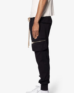 Pantalones Deportivos Cargo Negros Casuales para Hombre, de Primera Calidad, con Múltiples Bolsillos, 100% Algodón, Ecológicos, Transpirables, para Gimnasio, Jogging, Lavados - Product Image 4