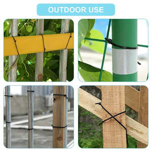 Bridas de nailon negras de alta resistencia, 100 unidades, resistentes a los rayos UV, autoblocantes, 300 mm, para gestión de cables en el hogar y la oficina - Product Image 5