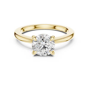 Anillo de Compromiso Clásico con Diamantes de Corte Redondo en Aleación, Oro Rosa, Joyería Minimalista para Boda, para Mujer - Product Image 6