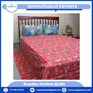 Último Diseño Directo de Fábrica, Kantha Indio de Algodón Estampado a Mano, Tamaño Queen, en Venta al Precio Más Bajo - Product Image 2