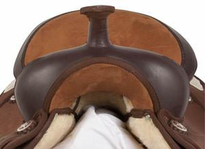 Selle de cheval occidentale synthétique de haute qualité premium pour l'équitation |   Cuir véritable durable avec caractéristiques de dressage anglais - Product Image 3