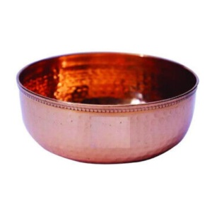 Bol de service de nourriture indien en cuivre martelé bol de service en métal de la plus haute qualité pour le service de restaurant - Product Image 6