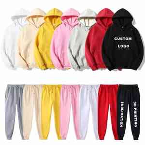 Chándales de buena calidad, fabricantes de ropa personalizada, pantalones de chándal Acampanados para hombre y conjuntos de Sudadera con capucha, conjunto de chándal unisex - Product Image 2