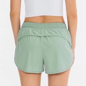 Logo personnalisé pour femmes Gym Fitness Shorts avec motif solide - Product Image 6