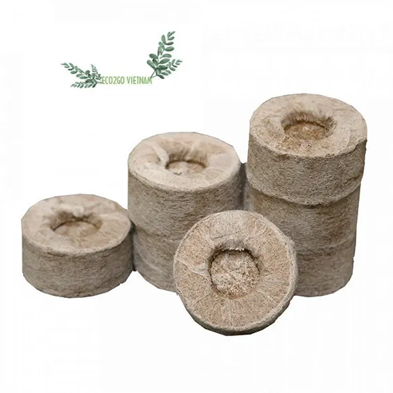 Disco de pellets de turba de Coco, pellets de coco de musgo, tapones de inicio de semillas/Tierra de turba de Coco del fabricante Eco2go Vietnam