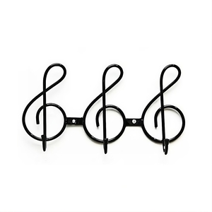 Modern Design <b>Black</b> Wall <b>Hook</b> High Quality Rustproof Powder <b>Coat</b> Finish Long Lasting Metal for Clothing Use - Product Image 2