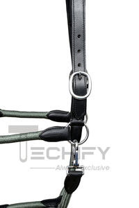 Cabestro de entrenamiento de caballos de cuero trenzado hecho a mano de calidad de exportación, tamaño y color personalizables, cómodo y duradero de proveedor indio - Product Image 4