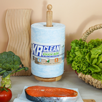 Krclean vert lingettes de cuisine 200 feuilles 20x20cm rouleau absorbant serviettes en tissu rouleau de papier de nettoyage rouleau de serviettes pour serviettes de table