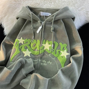 Sweats à capuche avec appliques brodées, patch de broderie personnalisé, sweat à capuche avec appliques en détresse - Product Image 5