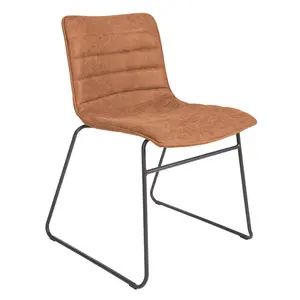 Chaise en métal de haute qualité durable chaises décoratives faites à la main avec siège confortable en cuir et corps en métal vente chaude bas prix - Product Image 5